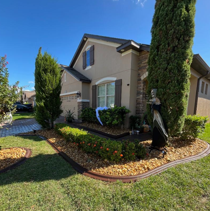 Rock garden landscape design in Orlando, FL